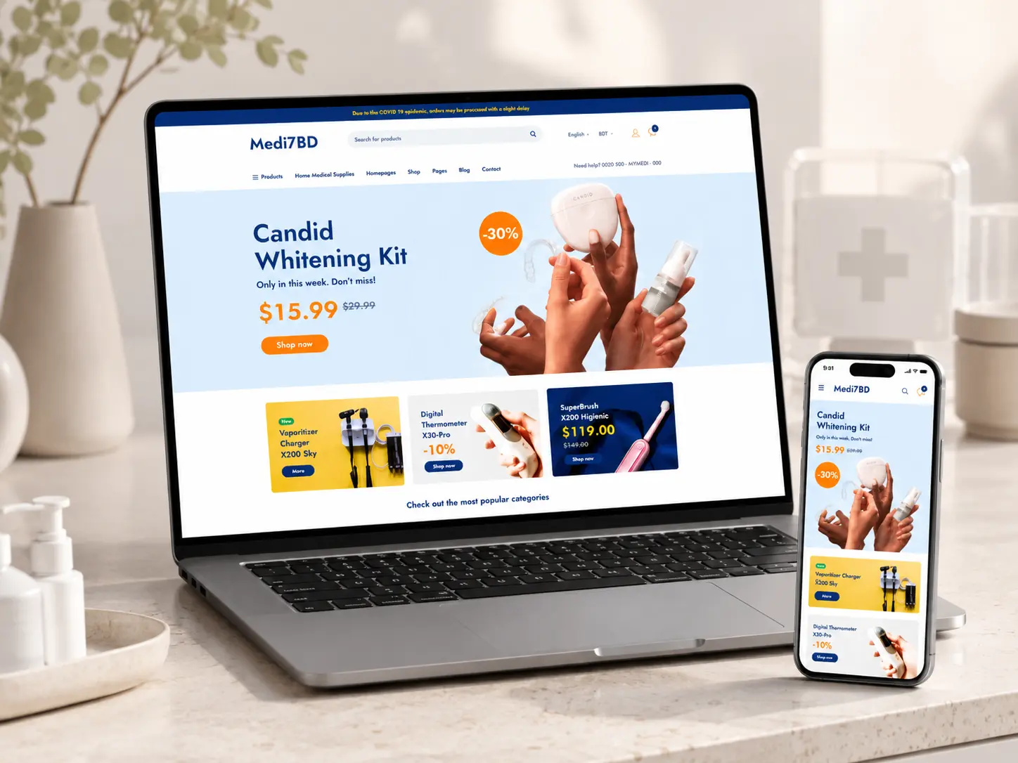 Medi7BD / Medical E-commerce Website