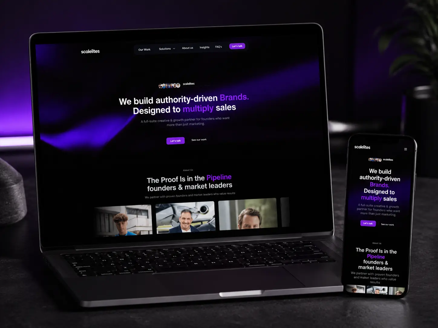Scalelites growth agency website — UI/UX design by Jahid Mridha